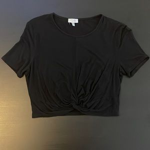 Wine s NWOT Black Short Sleeve Crop Top